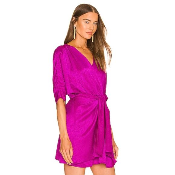 Callahan Knitwear Revolve Fuchsia Jacquard Sami Mini Dress NWT - Picture 12 of 12